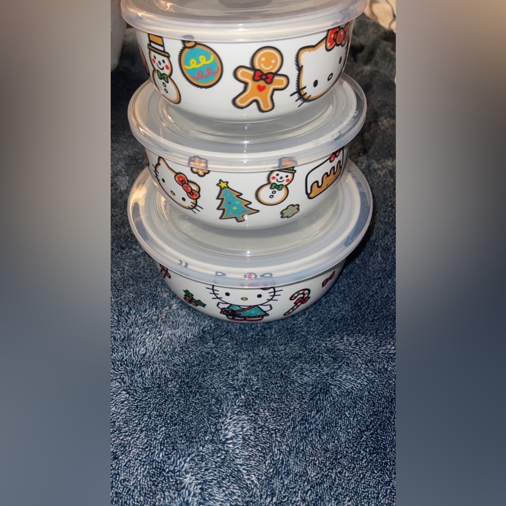 Hello Kitty Ceramic Tupperware Set